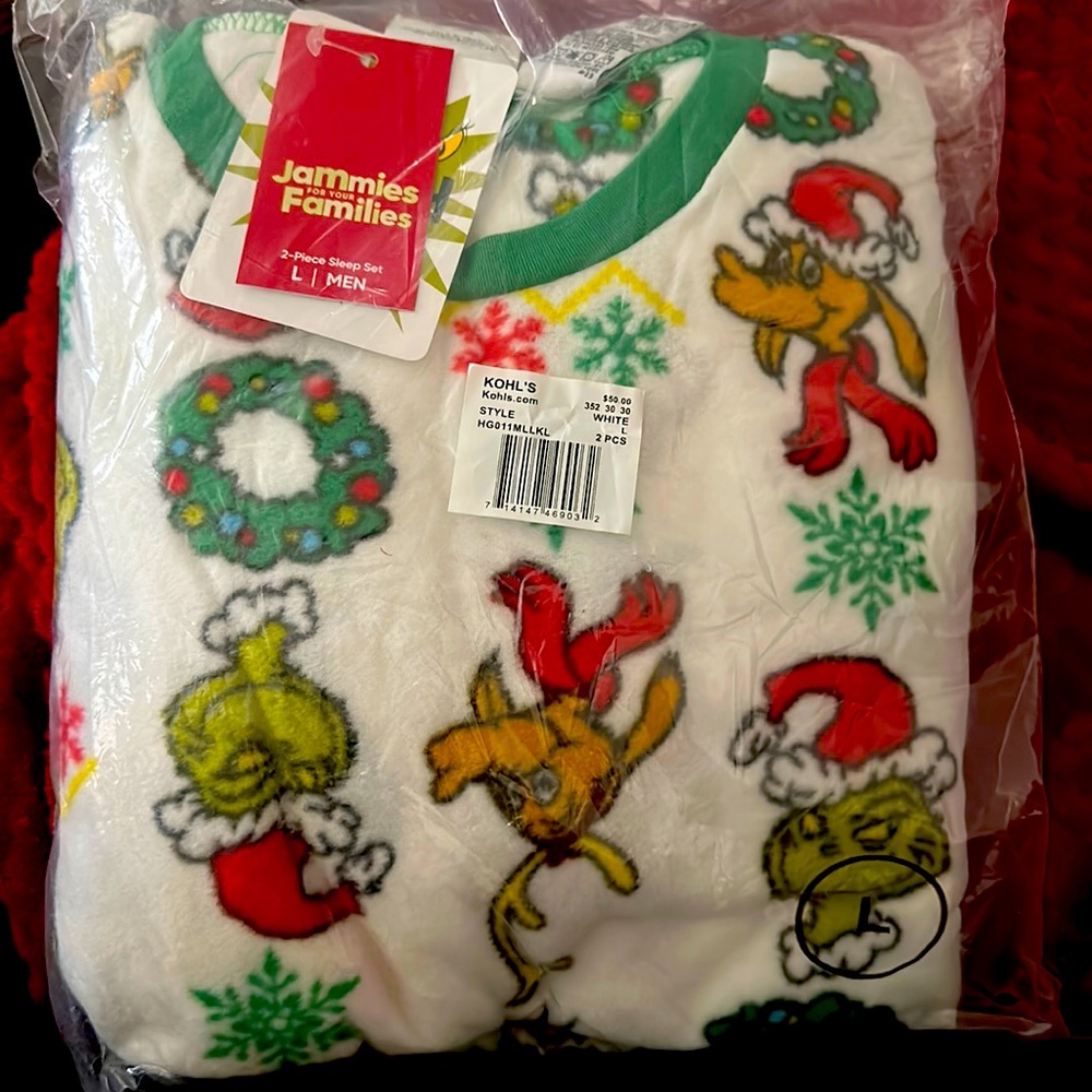 New Grinch large men pajama set